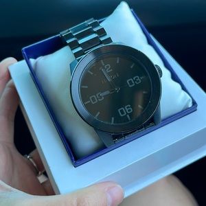 NIXON BLACK CORPORAL STAINLESS STEEL MENS WATCH